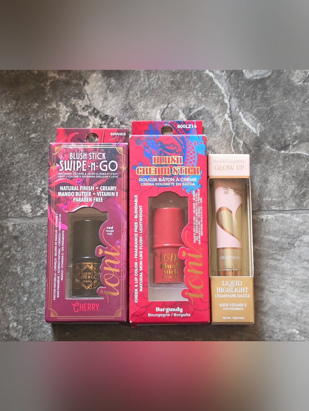 Beauty Creations Liquid Highlighter & Ioni Blush Sticks BNIB